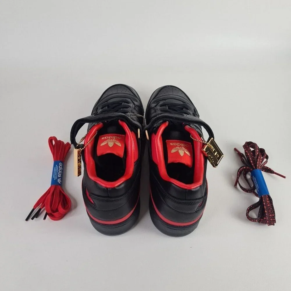 Adidas Circoloco Forum Low Shoes Classic Black Red Men - Picture 5 of 11